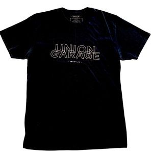 Union Garage Block Letters T-Shirt. Black. M